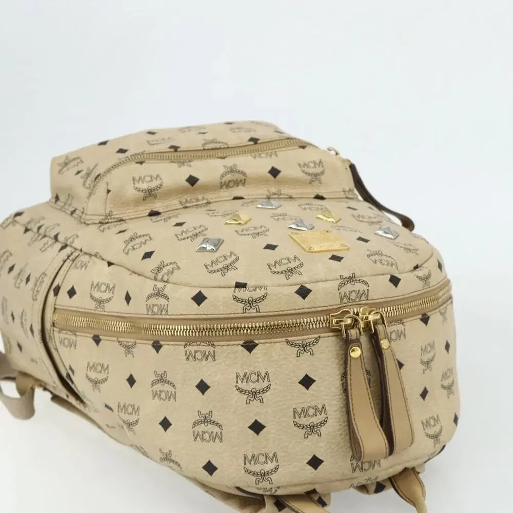 MCM Visetos Logogram Backpack Beige